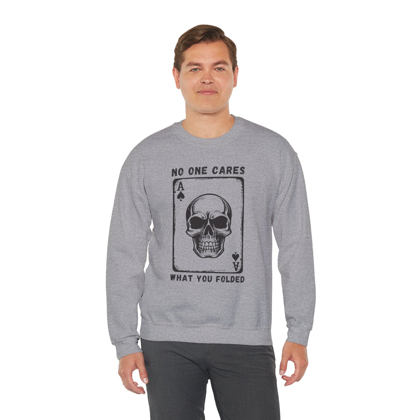 No One Cares What You Folded (Adult Unisex Crewneck Sweatshirt)