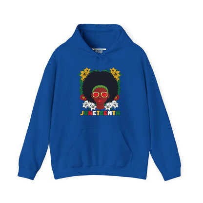 Juneteenth -- Afrocentric Design (Adult Unisex Hooded Sweatshirt)
