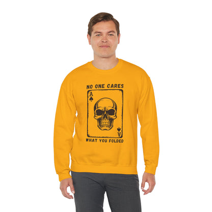 No One Cares What You Folded (Adult Unisex Crewneck Sweatshirt)