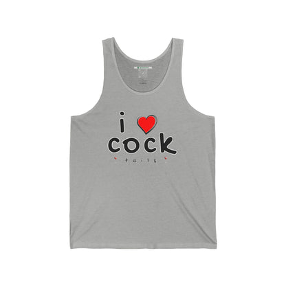 I Love Cocktails -- Playful Font (Adult Unisex Tank Top)