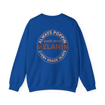 Made With Melanin (Adult Unisex Crewneck Sweatshirt)