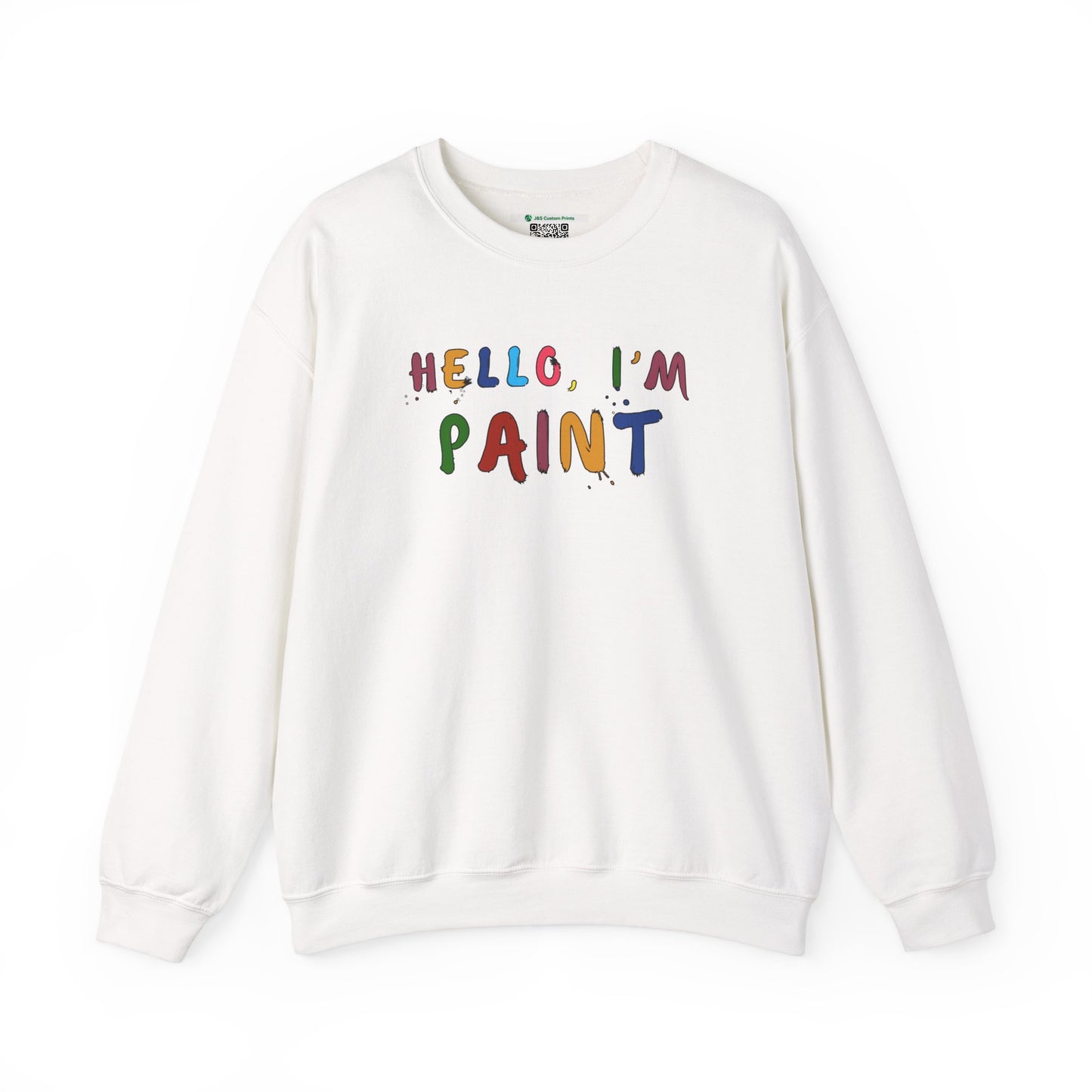 Matching Couple's Set -- Hello, I'm Paint (Adult Unisex Crewneck Sweatshirt)