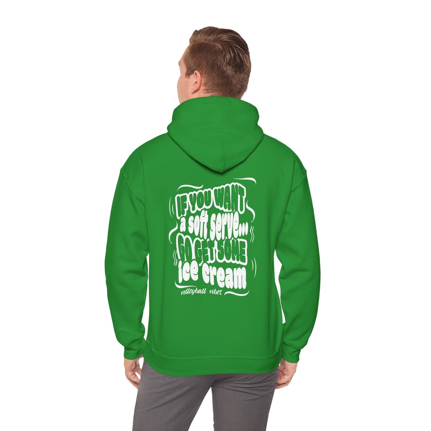 Volleyball Soft Serve (Adult Unisex Hooded Sweatshirt)