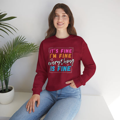 Everything Is Fine (Adult Unisex Crewneck Sweatshirt)