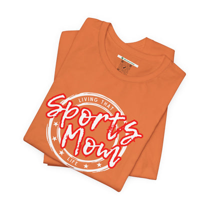 Sports Mom -- Red Font (Adult Unisex Tee)