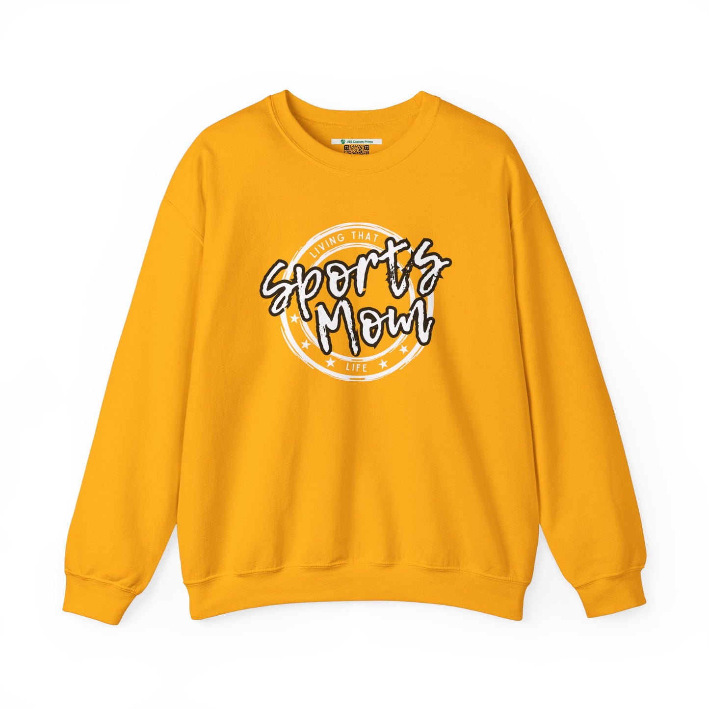 Sports Mom -- Black Font (Adult Unisex Crewneck Sweatshirt)