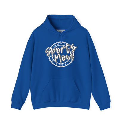 Sports Mom -- Gray Font (Adult Unisex Hooded Sweatshirt)