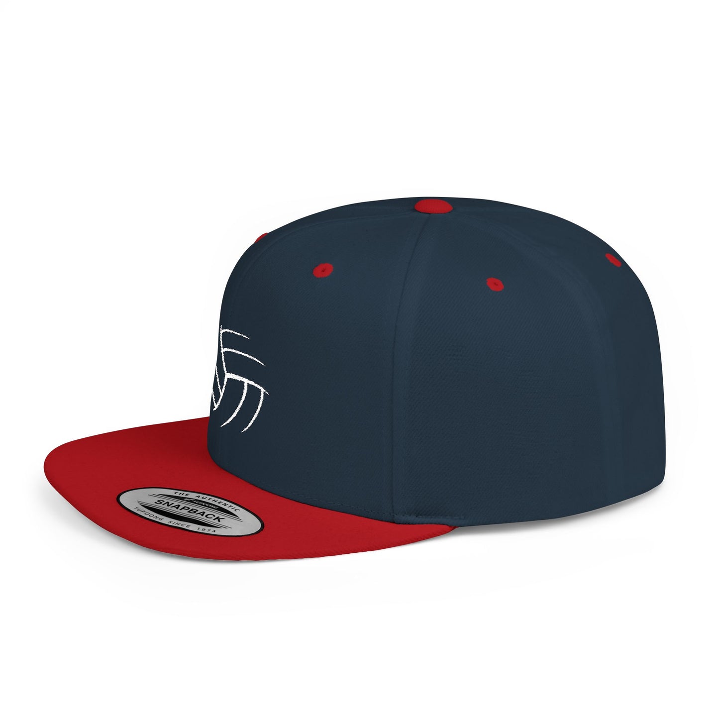 Volleyball (Embroidered Flat-Bill, Cotton, Snapback Hat)