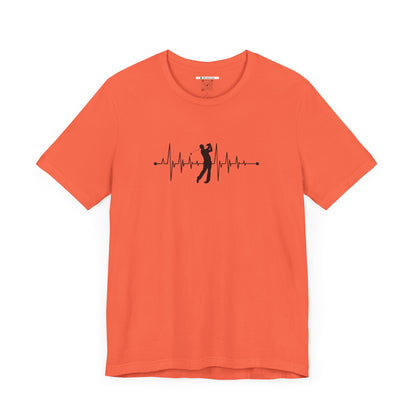 Golf Heartbeat (Adult Unisex Tee)
