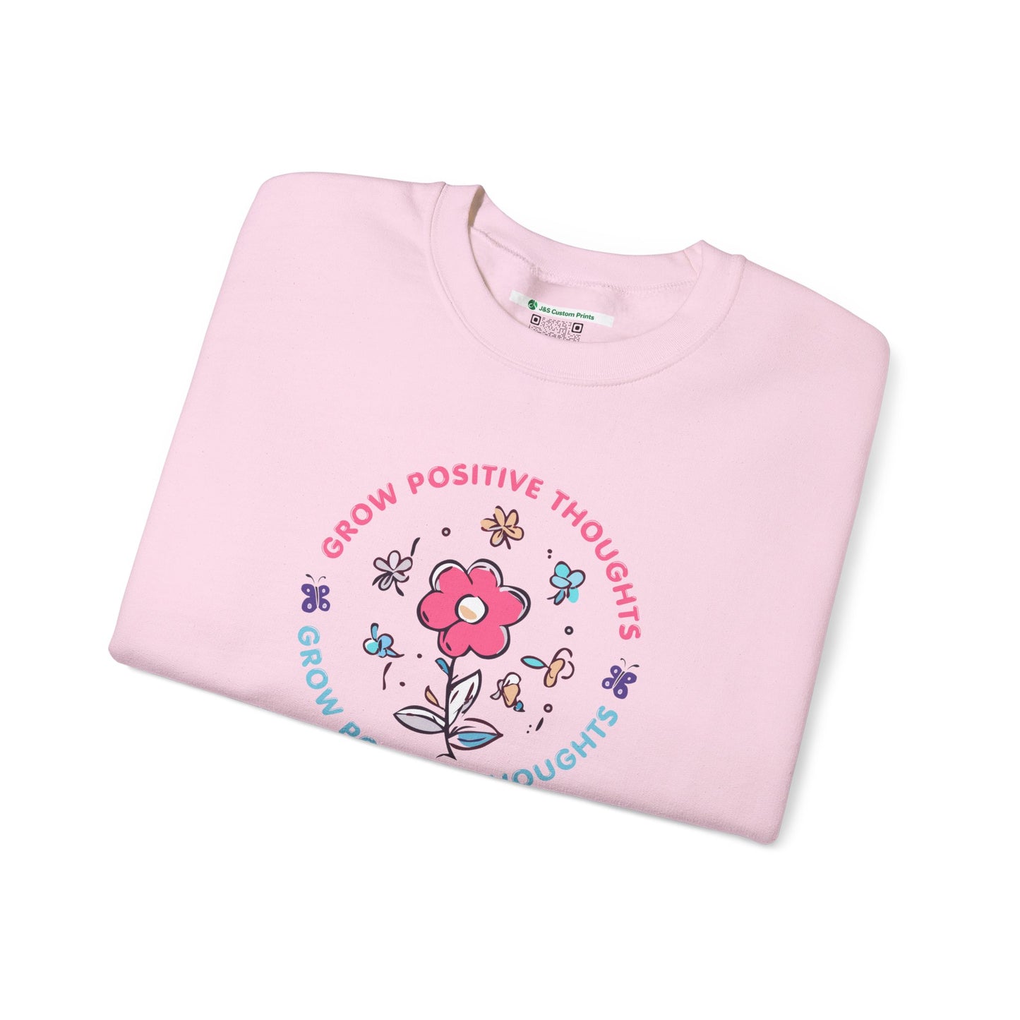 Grow Positive Thoughts Crewneck Sweatshirt - Unisex Heavy Blend