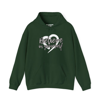 Believe In Yourself -- Gray (Adult Unisex Hooded Sweatshirt)