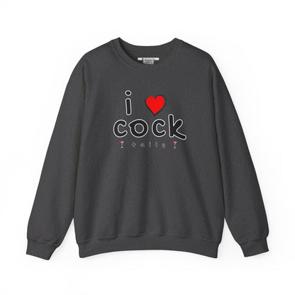 I Love Cocktails -- Playful Font (Adult Unisex Crewneck Sweatshirt)