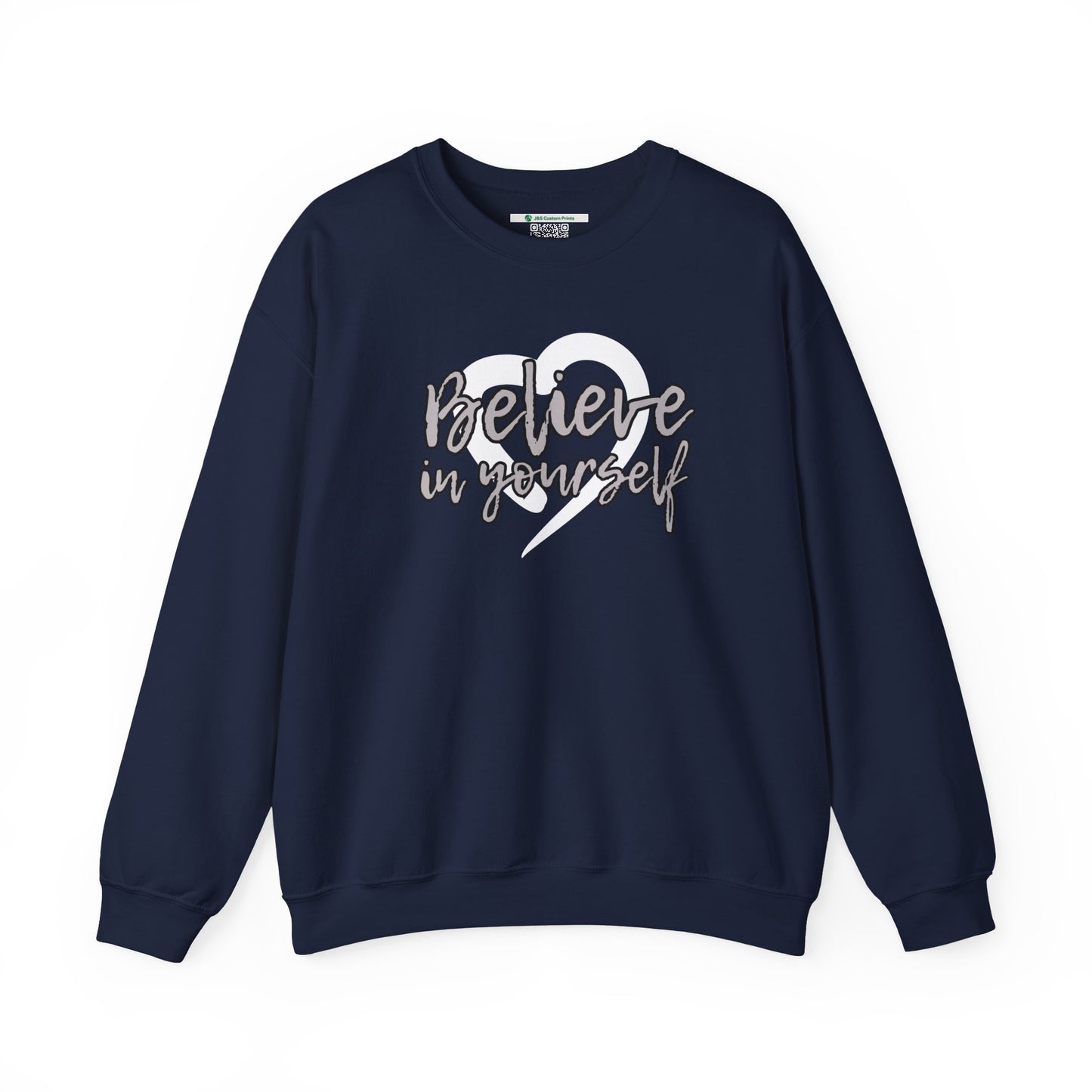 Believe In Yourself -- Gray (Adult Unisex Crewneck Sweatshirt)
