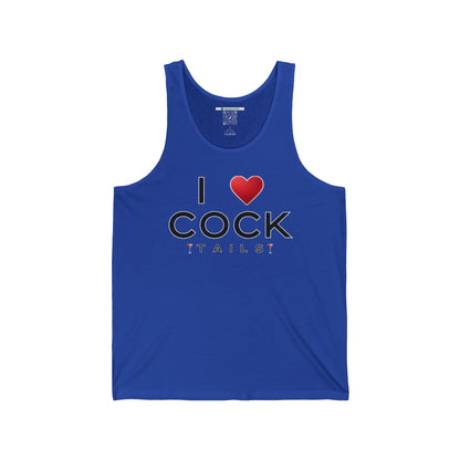 I Love Cocktails -- Simple Font (Adult Unisex Tank Top)