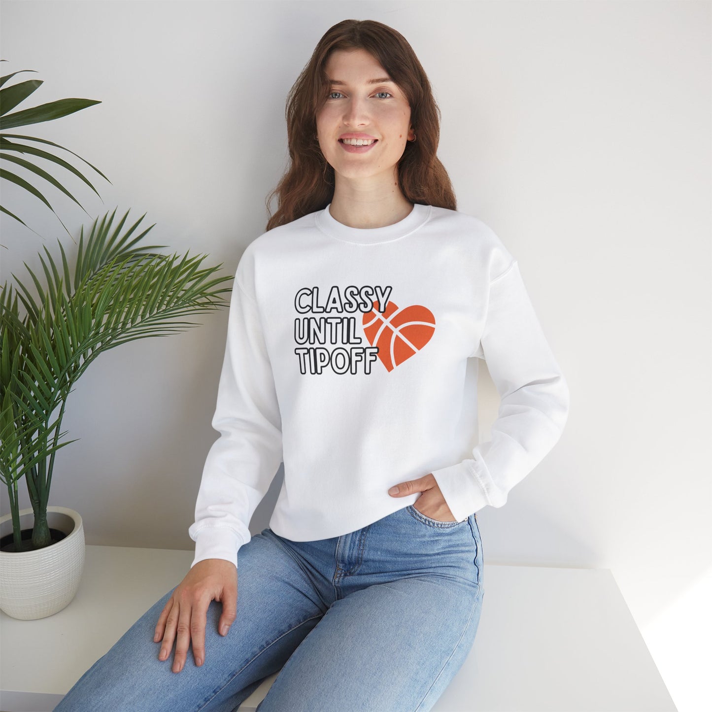Classy Until Tipoff (Adult Unisex Crewneck Sweatshirt)