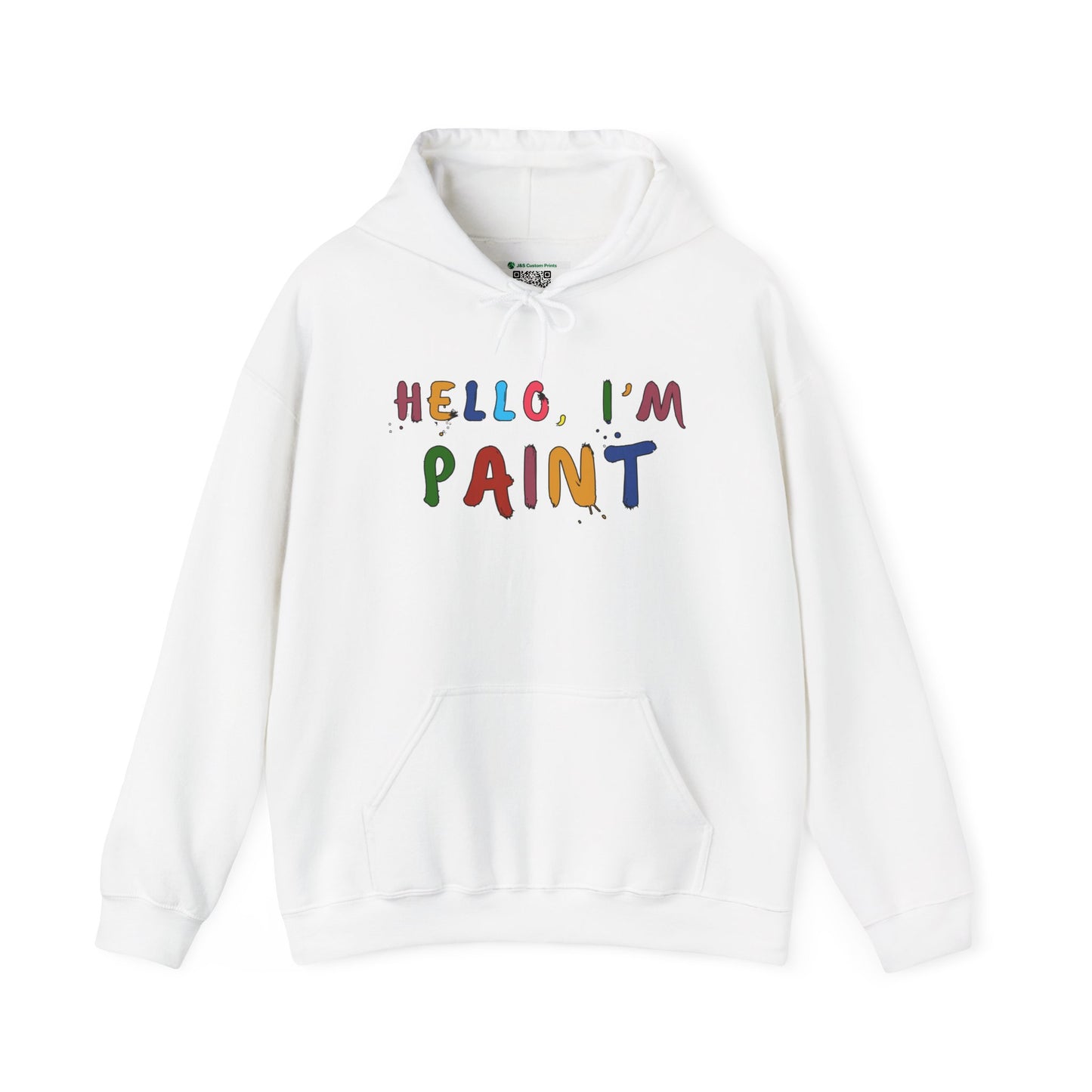Matching Couple's Set -- Hello, I'm Paint (Adult Unisex Hooded Sweatshirt)