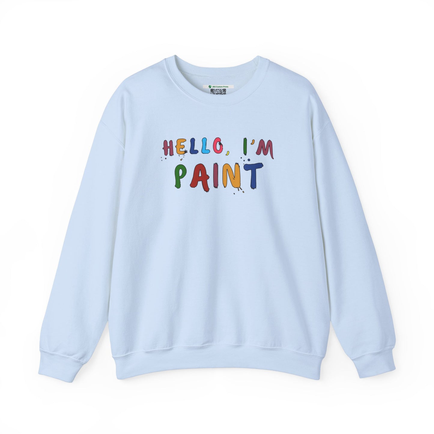 Matching Couple's Set -- Hello, I'm Paint (Adult Unisex Crewneck Sweatshirt)