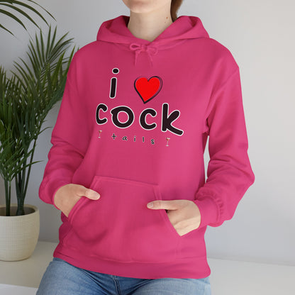 I Love Cocktails -- Playful Font (Adult Unisex Hooded Sweatshirt)