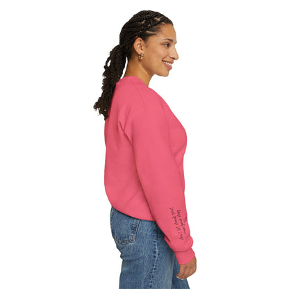 Peace Sign [Sleeve Message] (Adult Unisex Crewneck Sweatshirt)