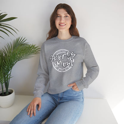 Sports Mom -- Gray Font (Adult Unisex Crewneck Sweatshirt)