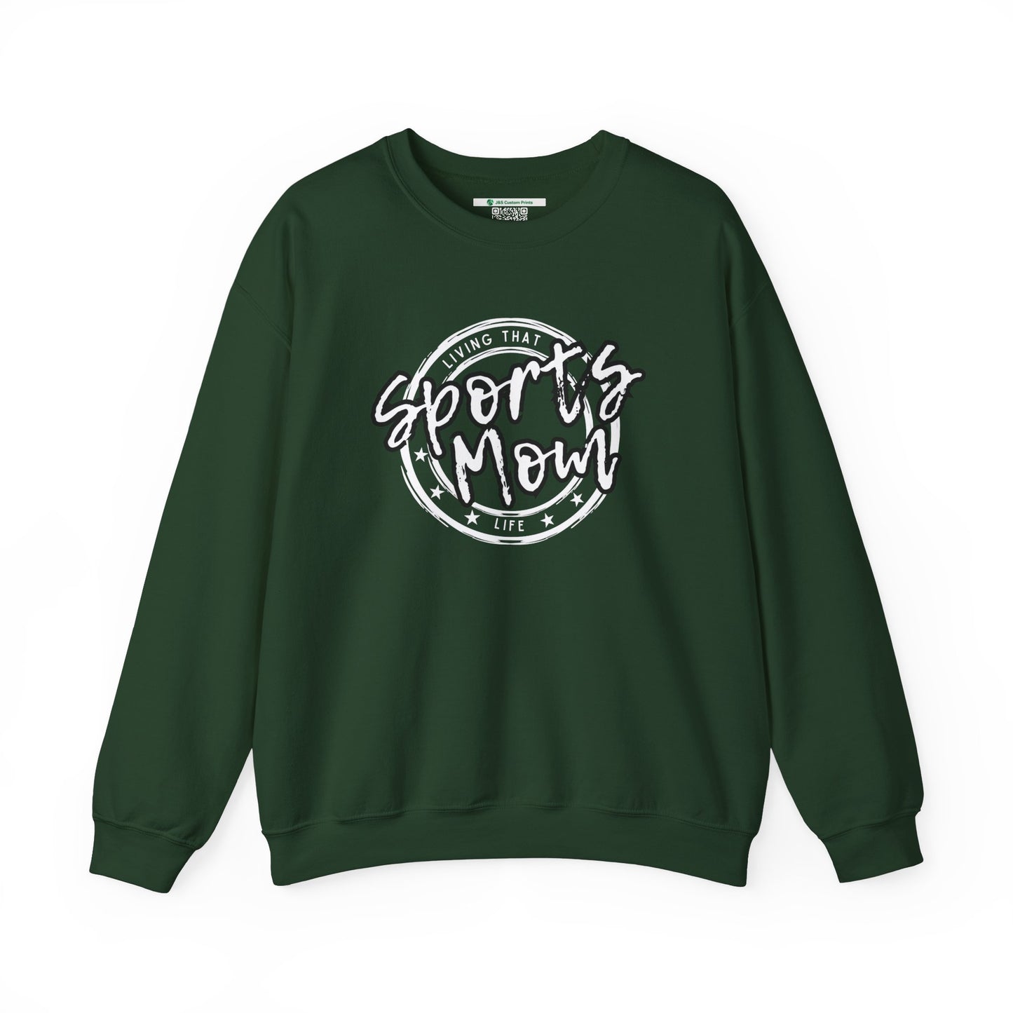Sports Mom -- Black Font (Adult Unisex Crewneck Sweatshirt)