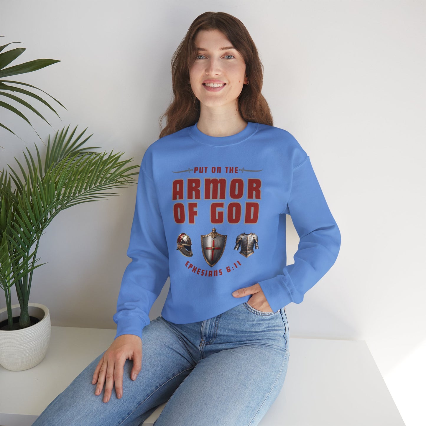 Armor Of God (Adult Unisex Crewneck Sweatshirt)