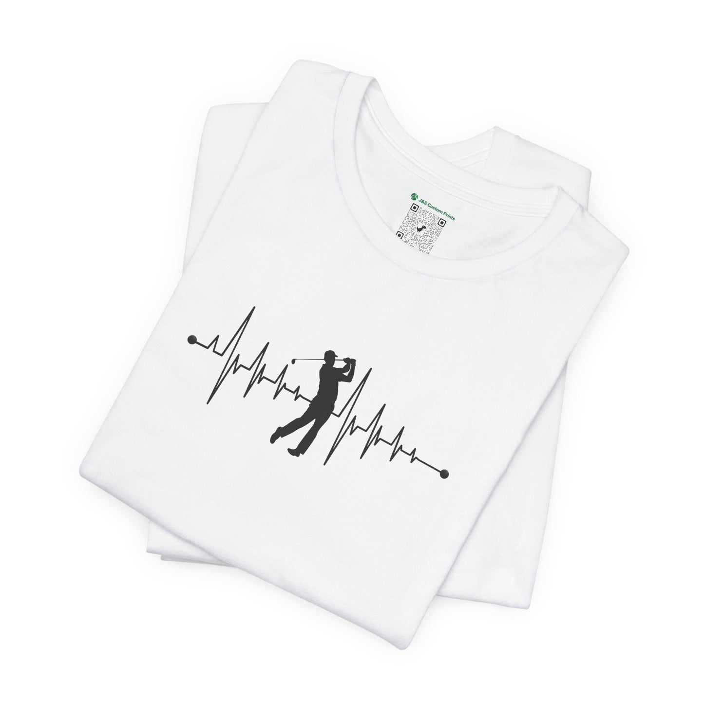 Golf Heartbeat (Adult Unisex Tee)