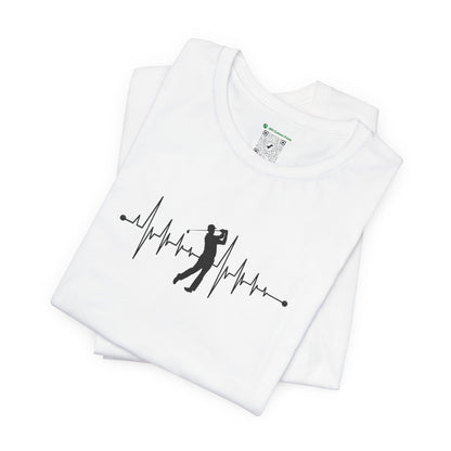 Golf Heartbeat (Adult Unisex Tee)