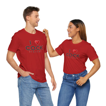 I Love Cocktails -- Simple Font (Adult Unisex Tee)