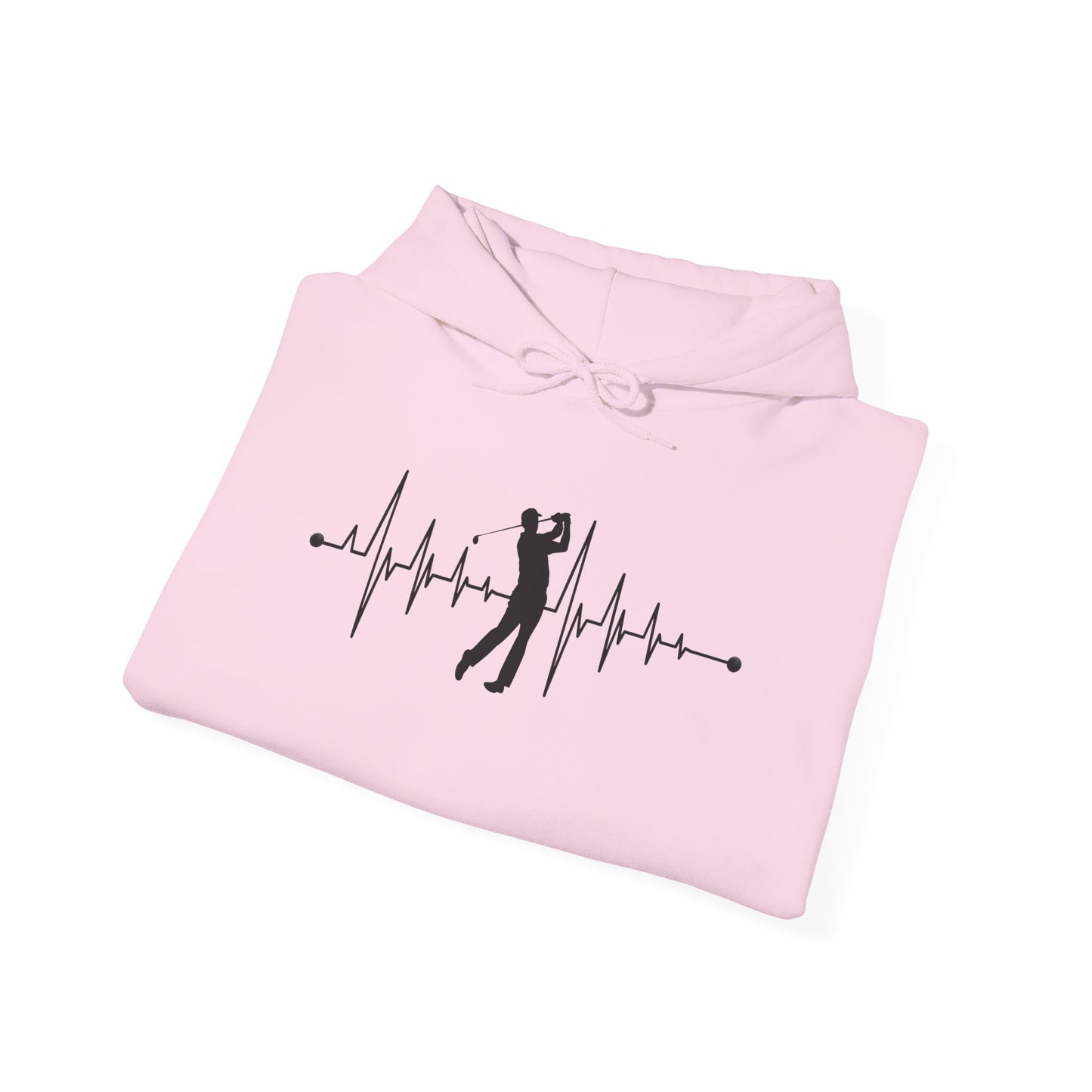 Golf Heartbeat (Adult Unisex Hooded Sweatshirt)
