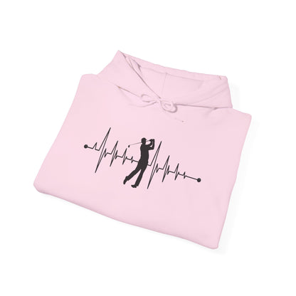 Golf Heartbeat (Adult Unisex Hooded Sweatshirt)