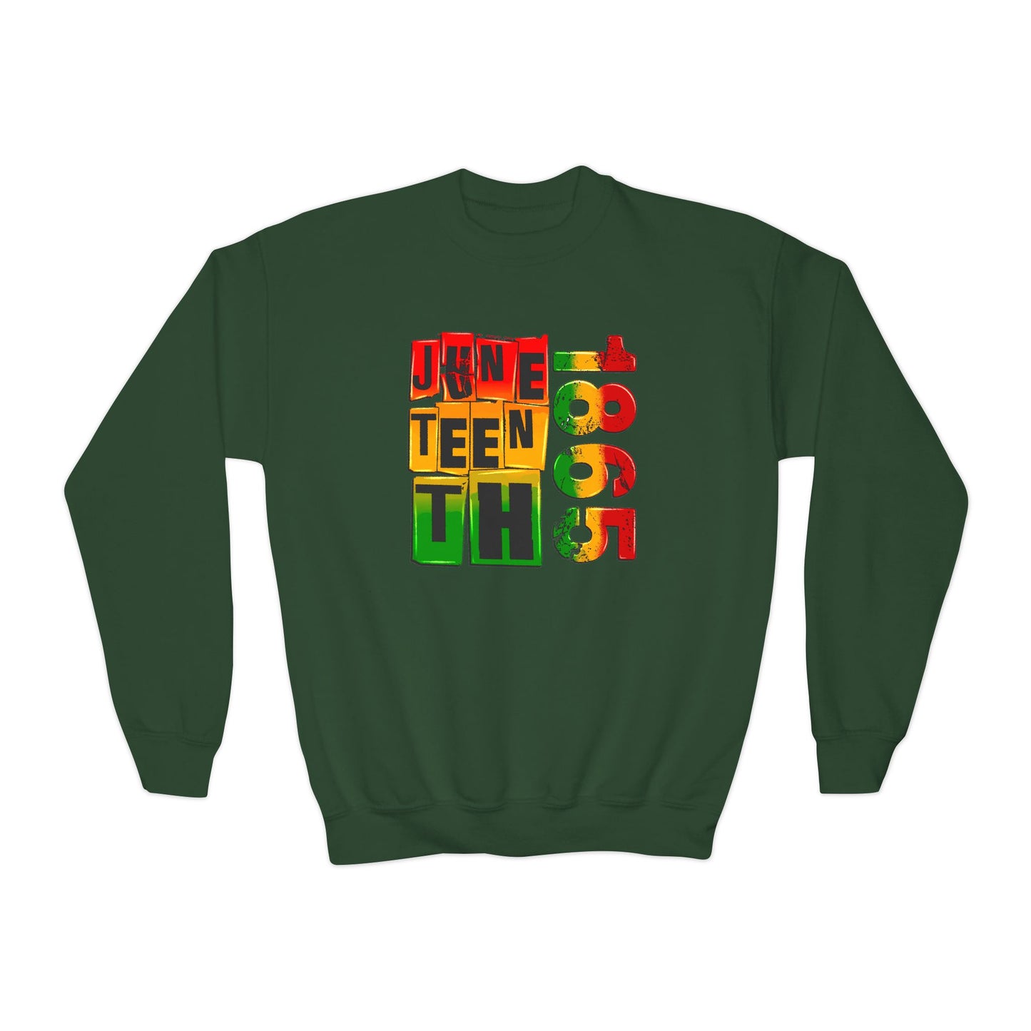 Juneteenth 1865 (Youth Unisex Crewneck Sweatshirt)