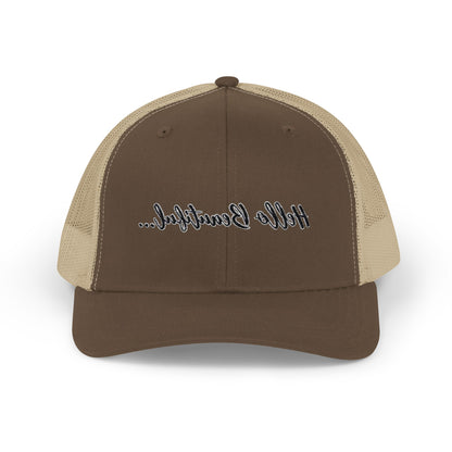 Mirror Message -- Hello Beautiful (Embroidered Snapback Trucker Hat)
