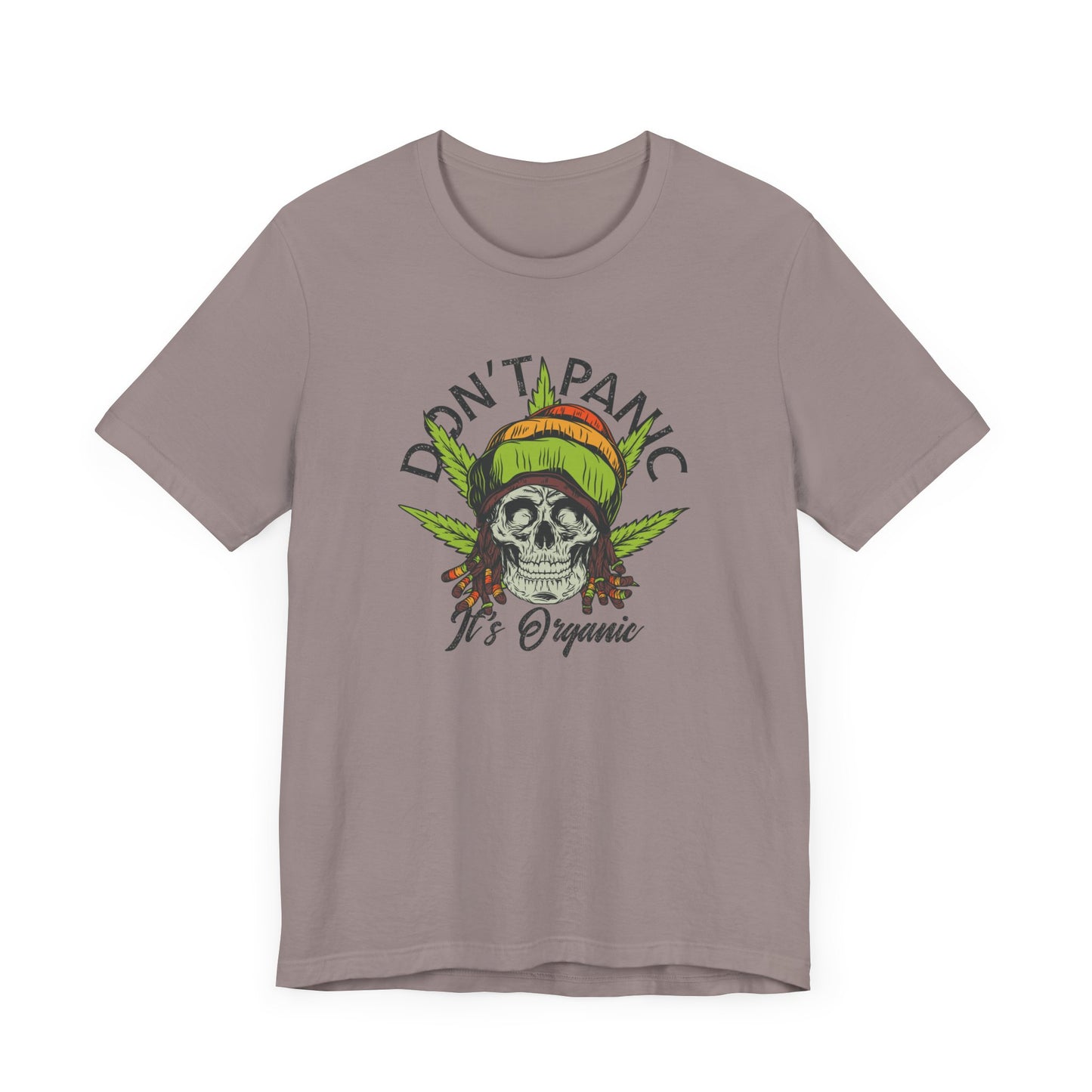 Cannabis -- Don't Panic It's Organic (Adult Unisex Tee)