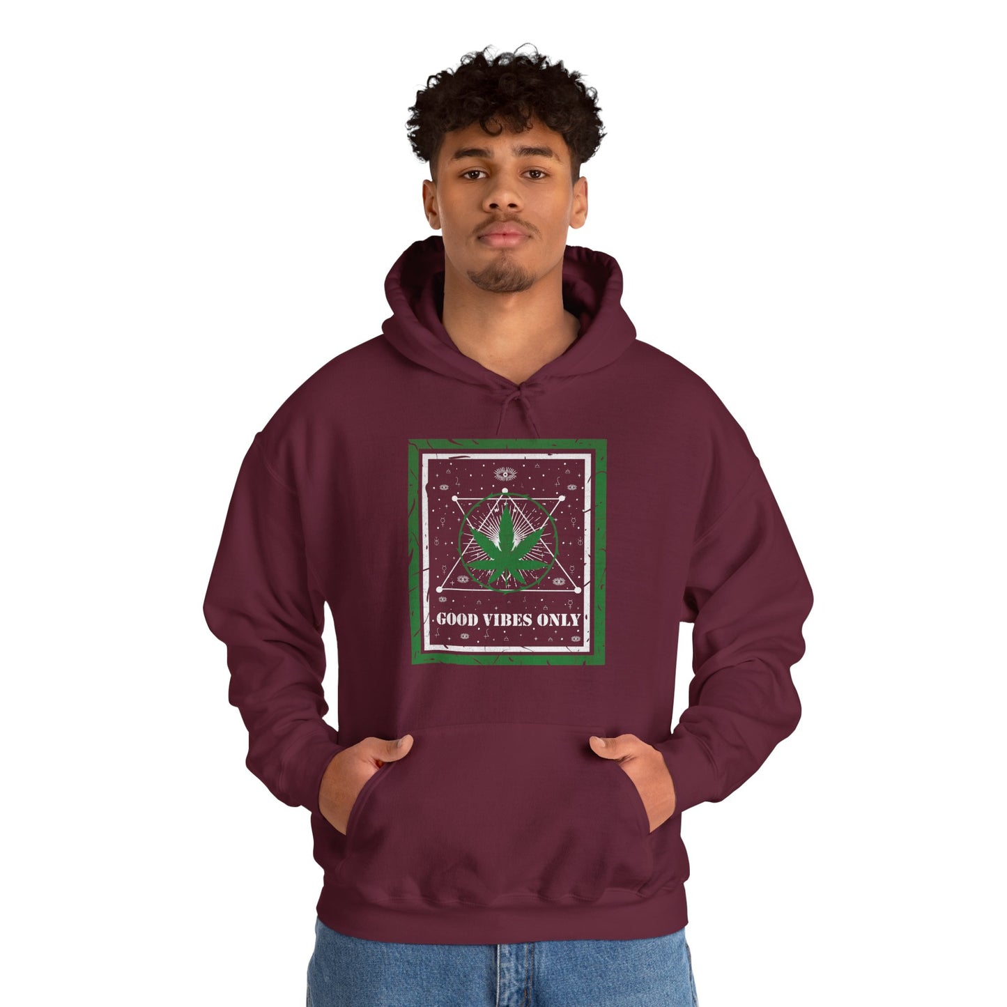 Cannabis -- Good Vibes Only (Adult Unisex Hooded Sweatshirt)