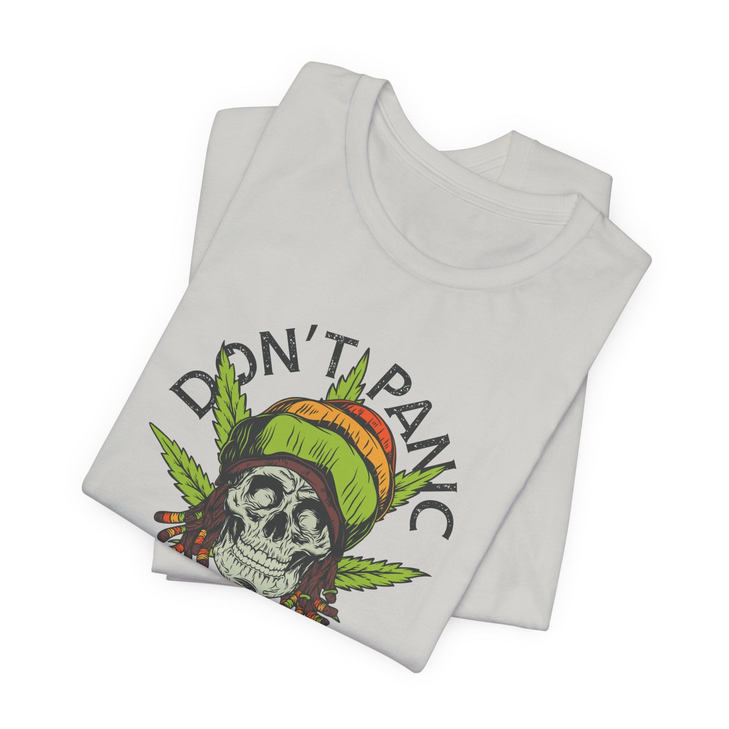 Cannabis -- Don't Panic It's Organic (Adult Unisex Tee)