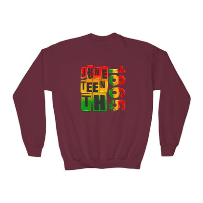 Juneteenth 1865 (Youth Unisex Crewneck Sweatshirt)
