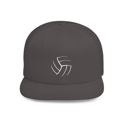 Volleyball (Embroidered Flat-Bill, Cotton, Snapback Hat)