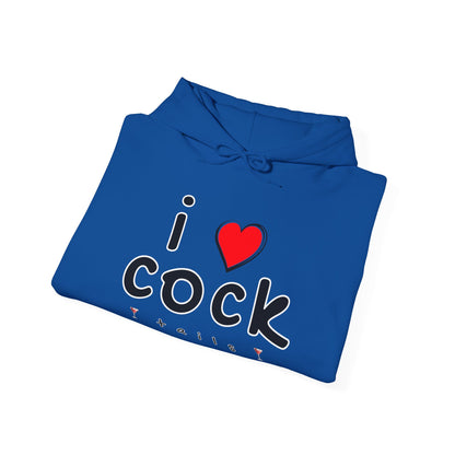 I Love Cocktails -- Playful Font (Adult Unisex Hooded Sweatshirt)