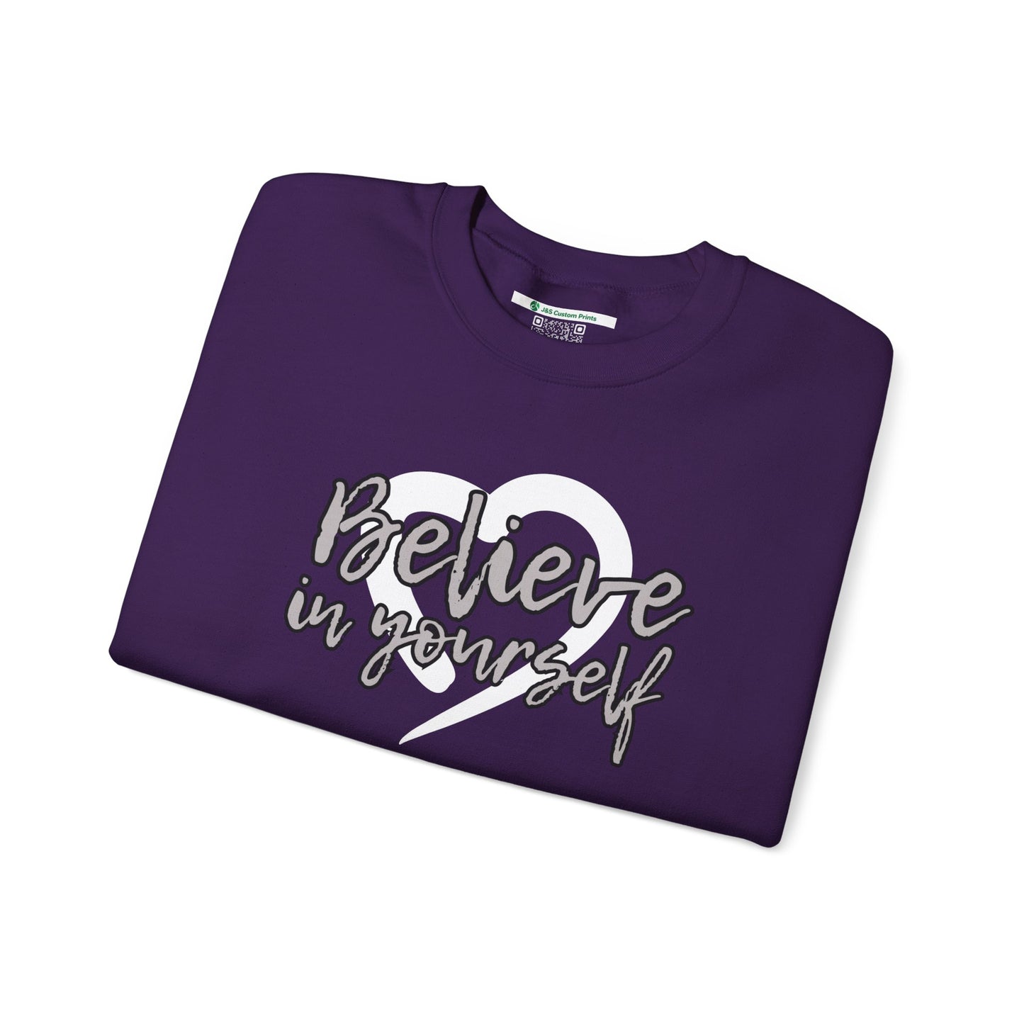 Believe In Yourself -- Gray (Adult Unisex Crewneck Sweatshirt)
