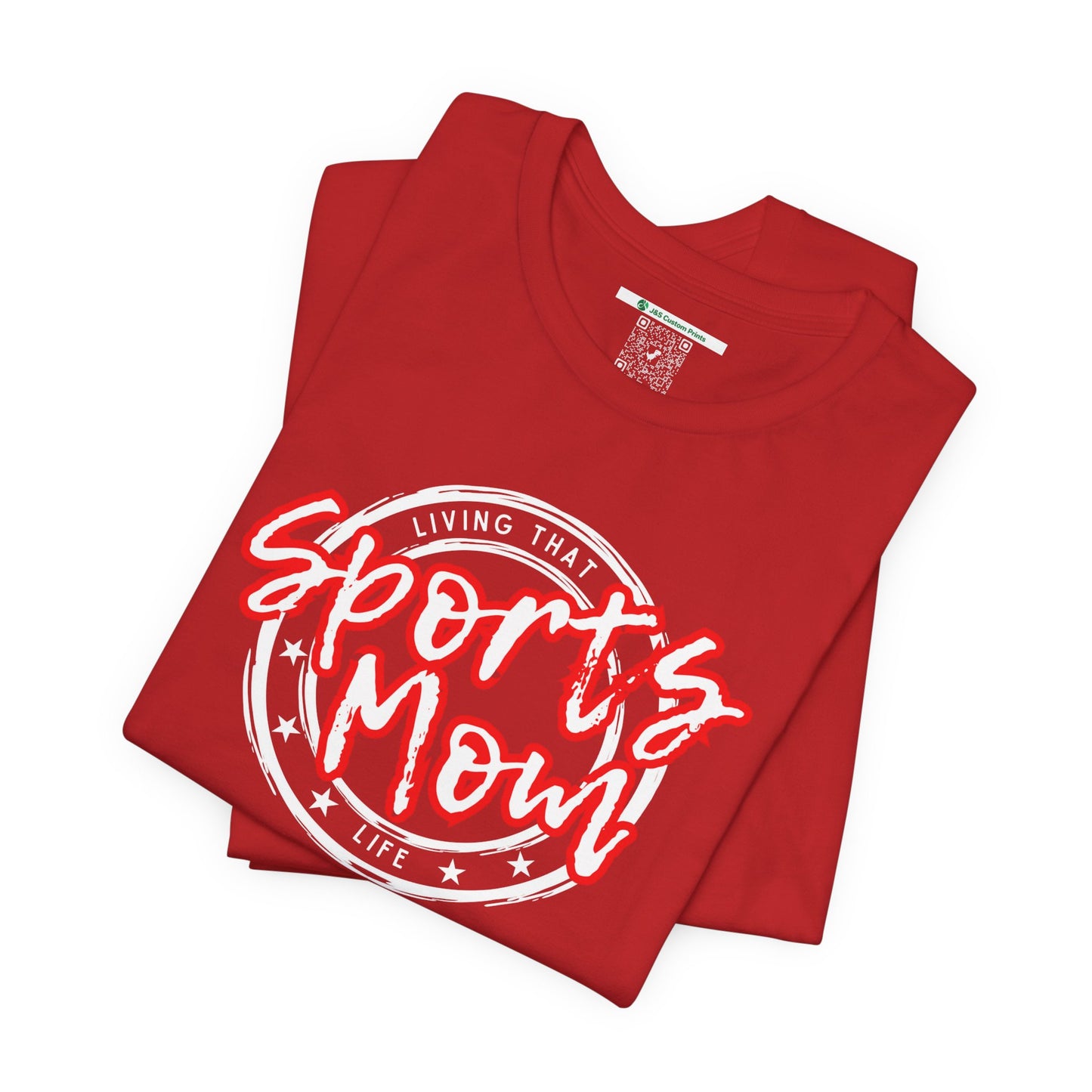 Sports Mom -- Red Font (Adult Unisex Tee)