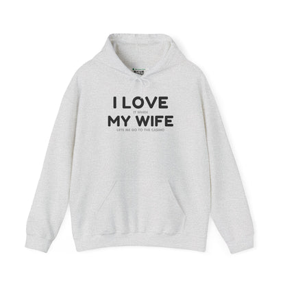 I Love My Wife (Adult Unisex Hooded Sweatshirt)