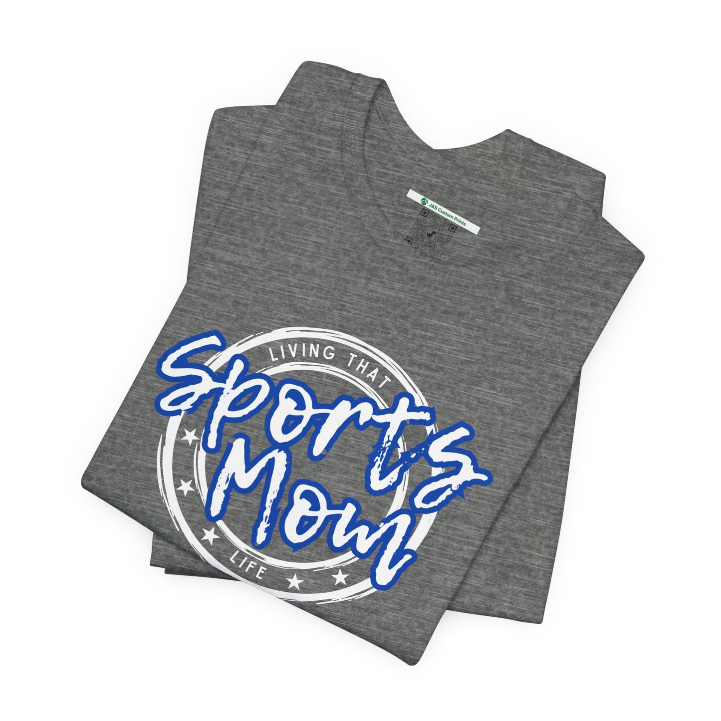 Sports Mom -- Blue Font (Adult Unisex Tee)