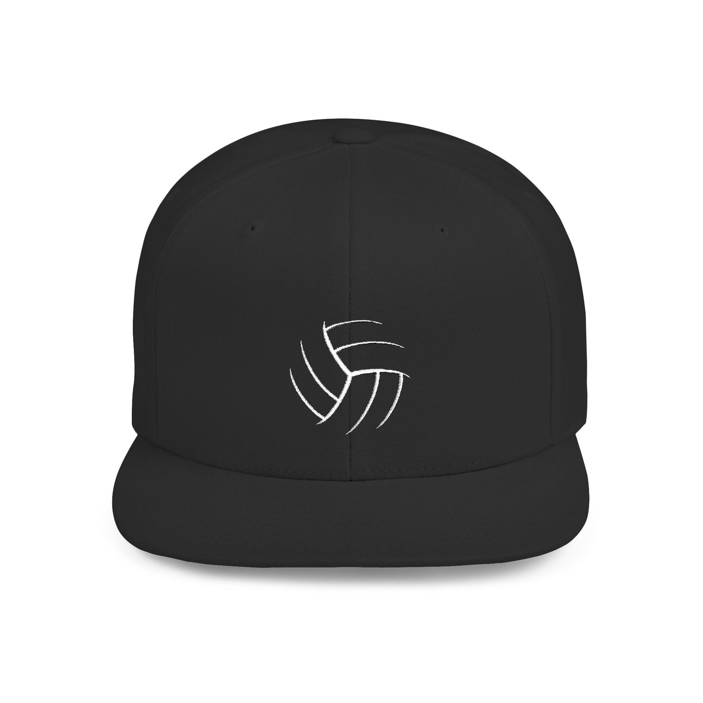 Volleyball (Embroidered Flat-Bill, Cotton, Snapback Hat)