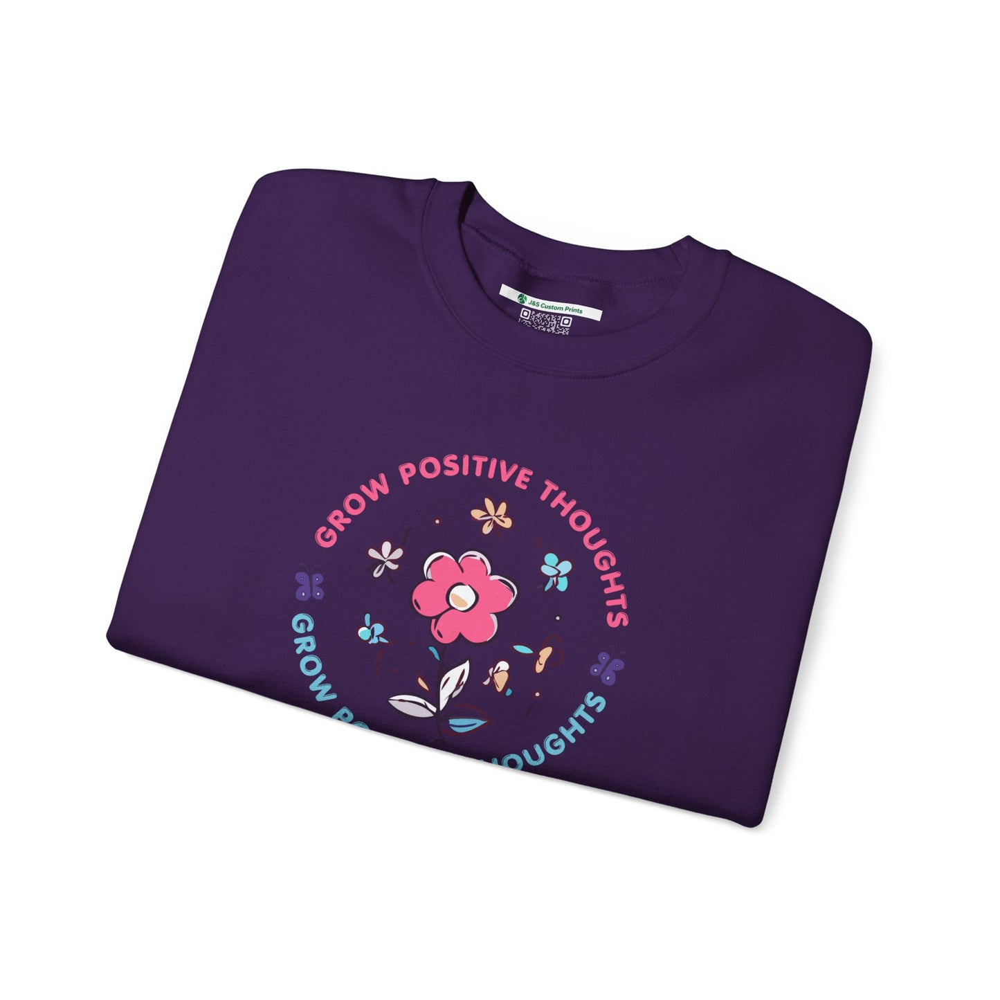 Grow Positive Thoughts Crewneck Sweatshirt - Unisex Heavy Blend