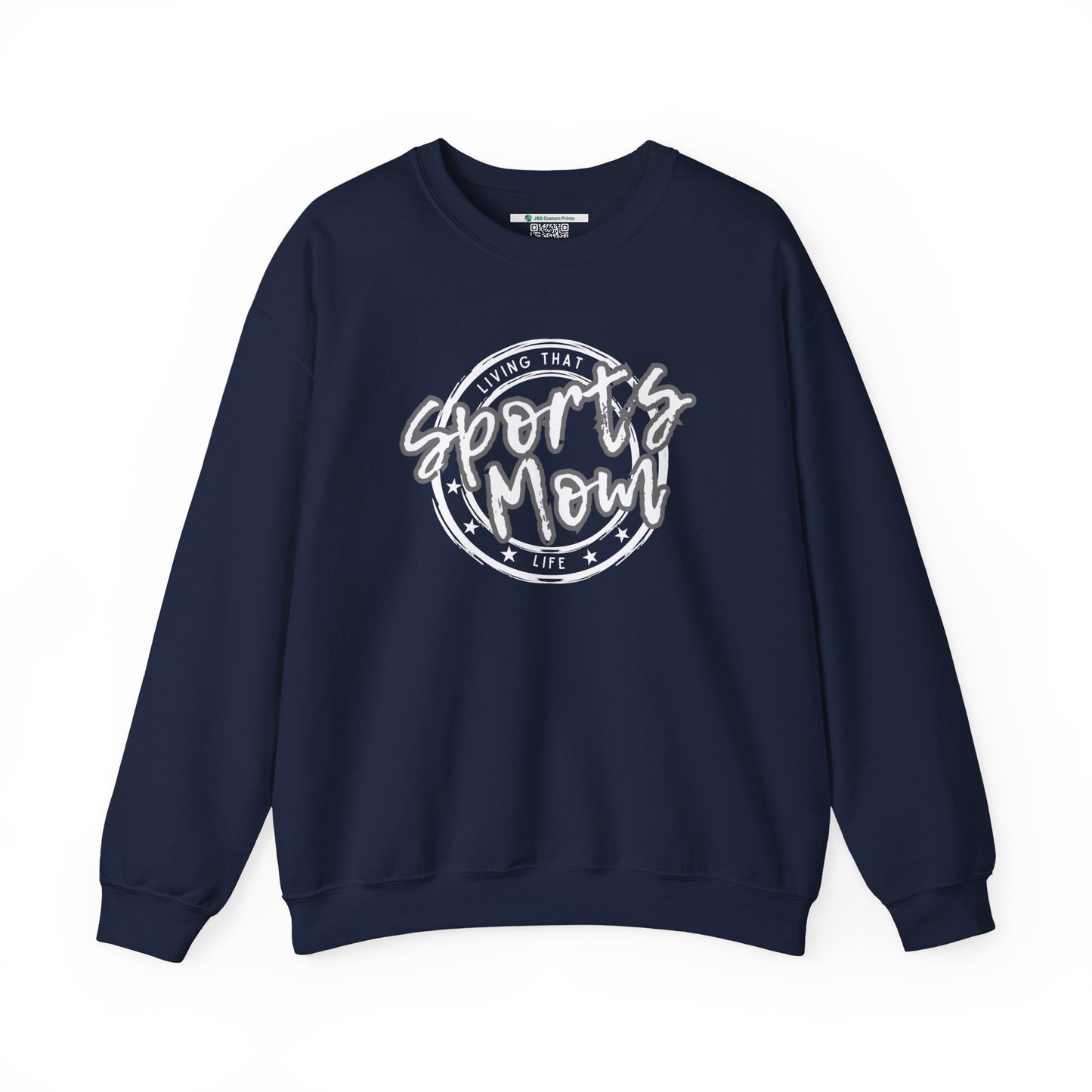 Sports Mom -- Gray Font (Adult Unisex Crewneck Sweatshirt)
