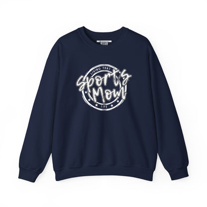 Sports Mom -- Gray Font (Adult Unisex Crewneck Sweatshirt)