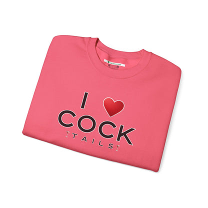 I Love Cocktails -- Simple Font (Adult Unisex Crewneck Sweatshirt)