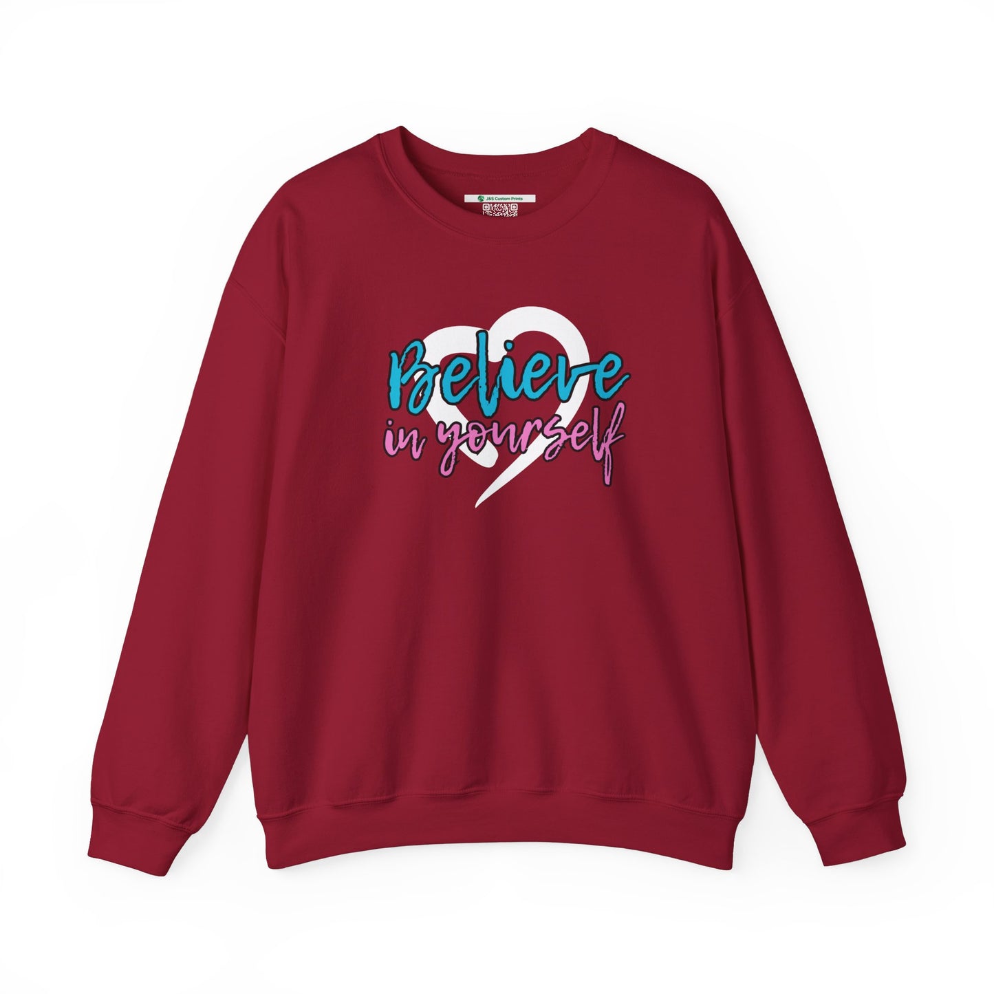 Believe In Yourself -- Blue/Pink (Adult Unisex Crewneck Sweatshirt)