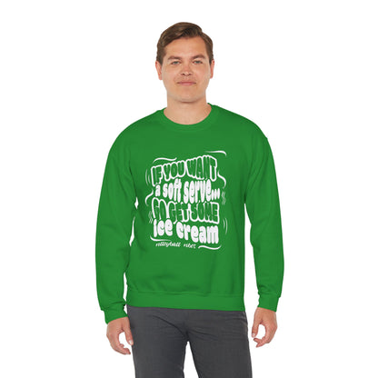 Volleyball Soft Serve (Adult Unisex Crewneck Sweatshirt)